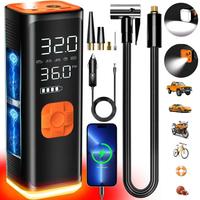 VIL Tire Inflator Portable Wireless Car Air Compressor,10000mAh 12V DC 150PSI Air Pump Smart Digital for Car,Automatic Shut O...