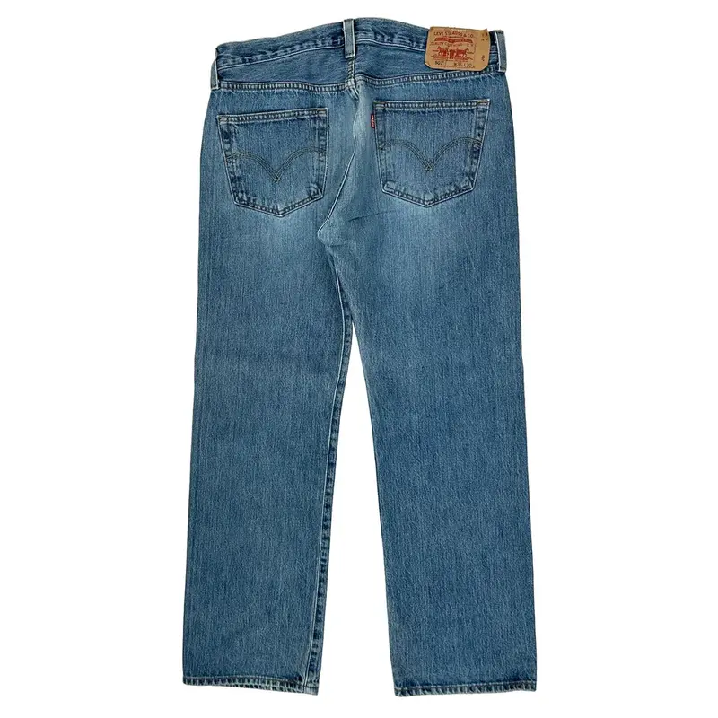501 Levis Jeans - 35W 29L Blue Cotton