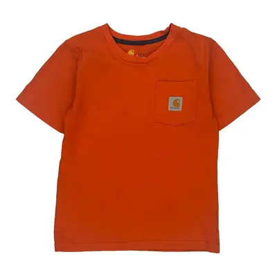Age 8 Carhartt T-Shirt - Small Orange Cotton