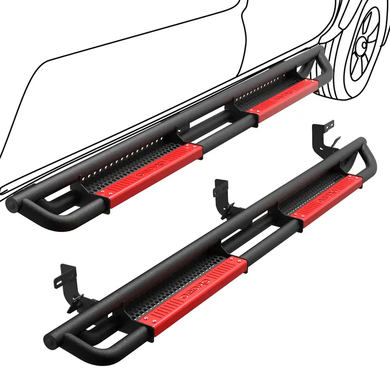 OEDRO Running Boards for 2015-2025 Chevy Colorado/GMC Canyon Crew Cab, w/ Paintable Plates Truck Side Steps