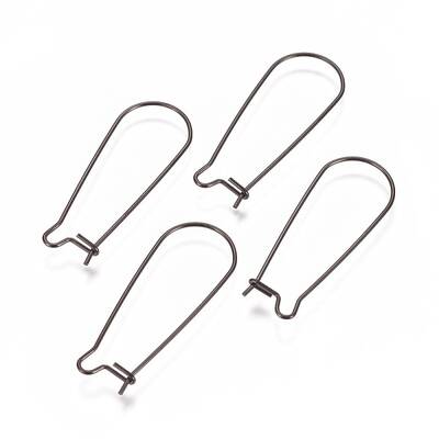 304 Stainless Steel Hoop Earrings Findings Kidney Ear Wires