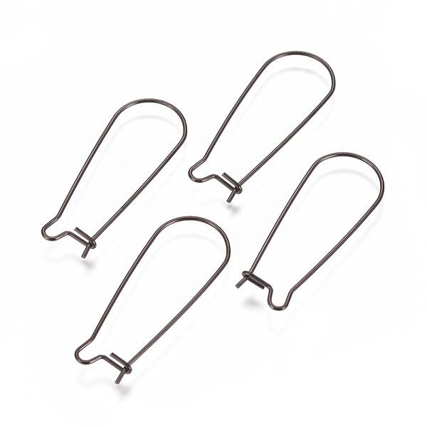 304 Stainless Steel Hoop Earrings Findings Kidney Ear Wires