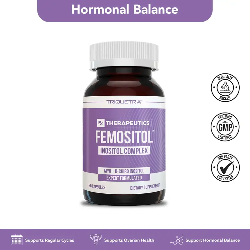 Femositol by Triquetra | Inositol Supplement | Myo-Inositol & D-Chiro Inositol Complex | Clinically Validated 40:1 Ratio Heal...