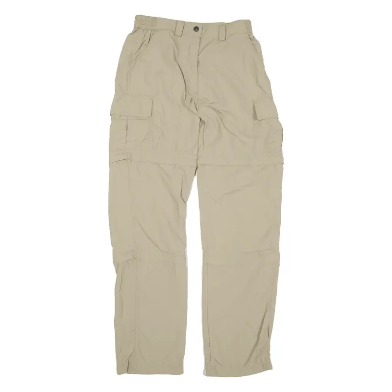 IGUANA Cargo Zip-off Trousers Beige Regular Straight Mens W27 L30