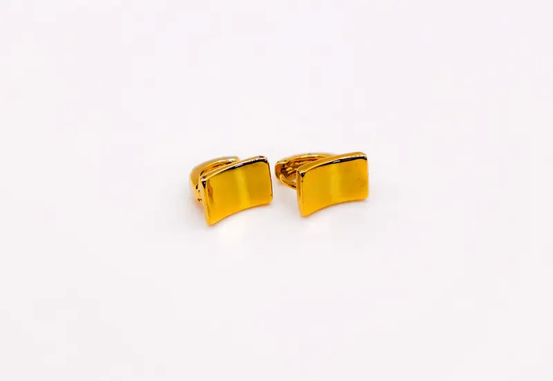 Golden Lock Rectangle Earrings