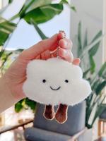 Cute Cartoon Cloud Shaped Plush Key Chain, Cute Toy Bag Charm Keychain for Women, Fashion Keychains Cute Accessories As Gift,...