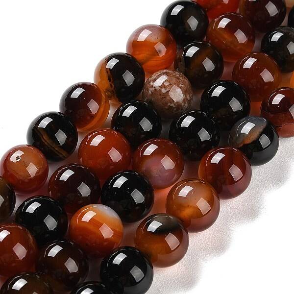 Natural Striped Agate/Banded Agate Beads Strands