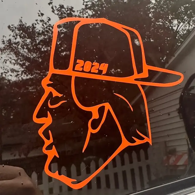 Trump Backwards Hat 2024 Decal