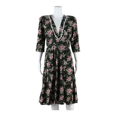 MISS DORBY Womens A-Line Dress Green Floral Midi UK 12