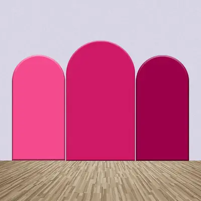 Dark Pink Solid One Sided Party Arch Backdrop Kit - Aperturee