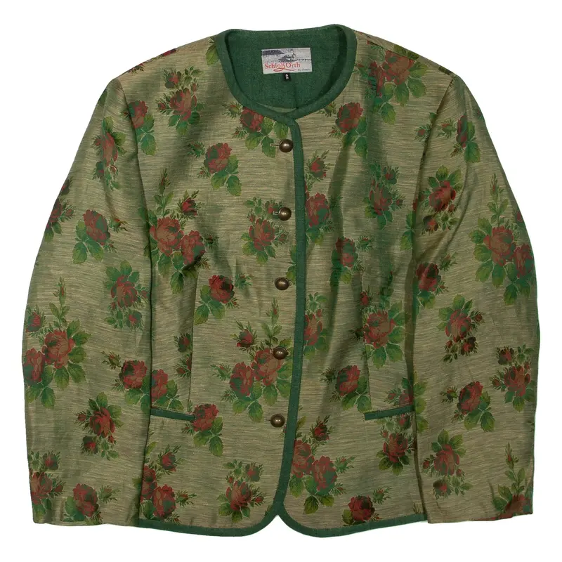 Womens Jacket Green Floral L