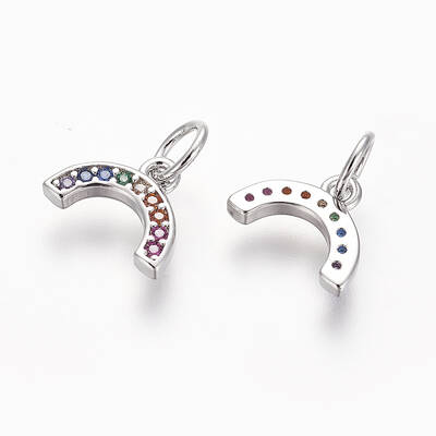 Brass Cubic Zirconia Charms