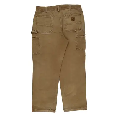 Carhartt Carpenter Trousers - 36W 31L Brown Cotton | Size: 36″ waist