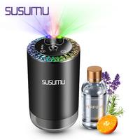 Smart Car Air Freshener, Car Air Freshener Diffuser with Starry Sky Projection and 50ml Perfume, Rechargeable Car Aroma Diffu...
