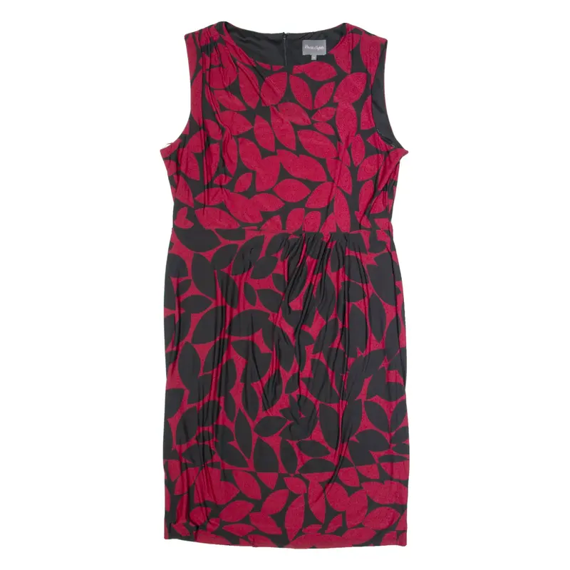 PHASE EIGHT Womens Fit & Flare Dress Red Floral Sleeveless Midi L