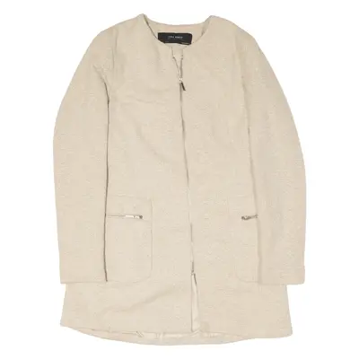ZARA Basic Jacket Cream Womens L