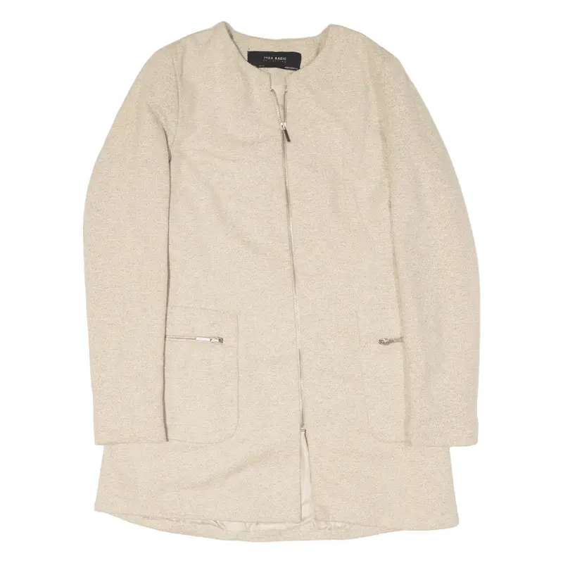 ZARA Basic Jacket Cream Womens L