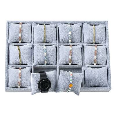 Wood Covered with Velvet Jewelry Bracelet Watch Displays