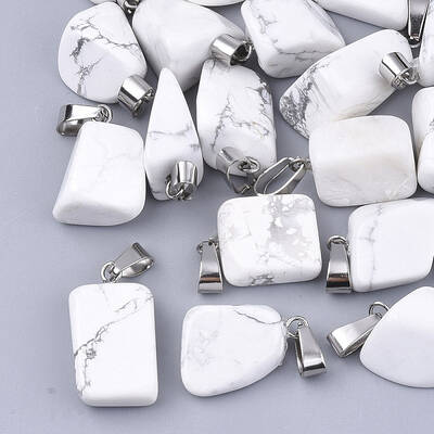 Natural Howlite Pendants
