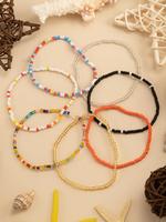 Boho Style Beaded Anklet, Colorful Beaded Anklet, Fashion Accessories for Women & Girls, Trendy All-match & Exquisite Jewelry...