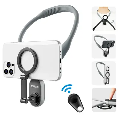【TikTokShopFallDealsForYou】TELESIN Magnetic Neck Phone Holder – Hands-Free POV/Vlog Mount w/ Chest Strap for iPhone 17/...