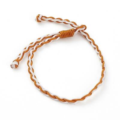 Adjustable Two Tone Nylon Cord Braided Bracelets