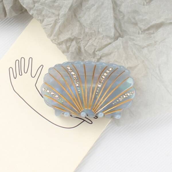 Shell Shape Cellulose Acetate Large Claw Hair Clips