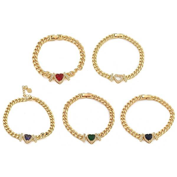Brass Micro Pave Cubic Zirconia Bracelets