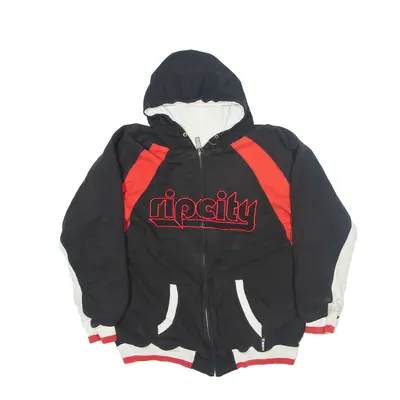 NBA UNK RipCity Hoodie Black 90s Full Zip Mens L