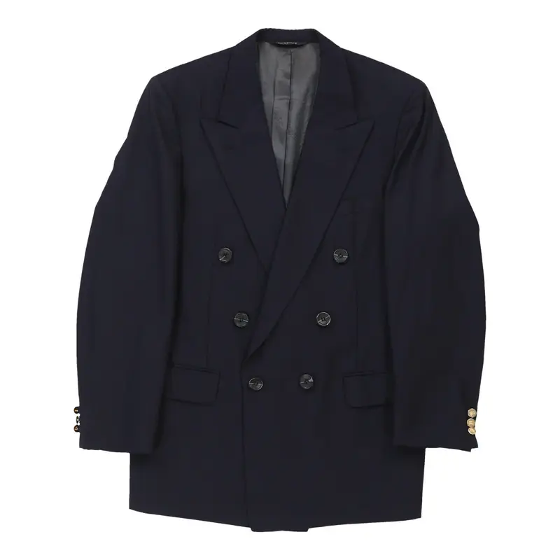 Union Made in USA Burberry Blazer - Large Navy Wool