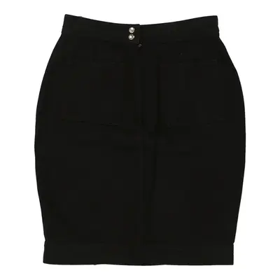 Unbranded Midi Skirt - 34W UK 14 Black Cotton