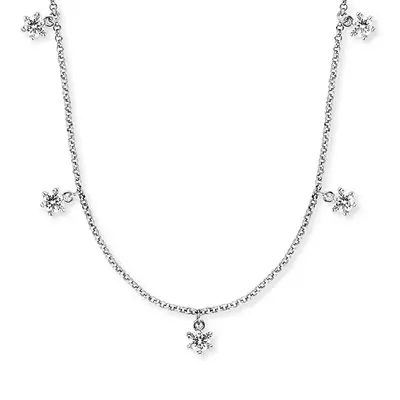 Engelsrufer Silver Necklace with Transparent Zirconia Shiny ERN-SHINY-05-ZI