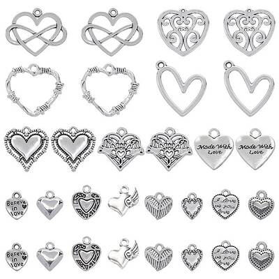 90Pcs 15 Style Tibetan Style Alloy Pendants