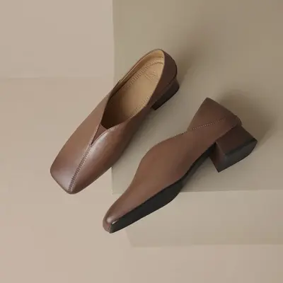 CHIKO Emersyn Square Toe Block Heels Pumps Shoes