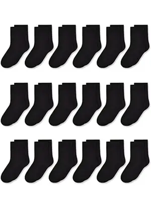 Kid's Solid Crew Socks, Casual Comfy Breathable Mid Calf Socks for Daily Wear, Kid's Socks for All Seasons, Kidsfashion