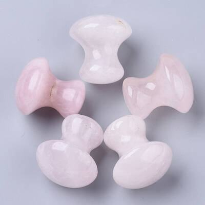 Mushroom Shape Natural Rose Quartz Massager