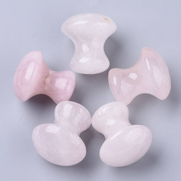 Mushroom Shape Natural Rose Quartz Massager