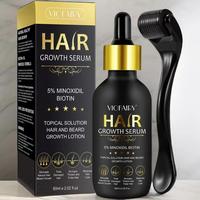Minoxidil Serum with Micro Needle Roller, 1 Box Hair Care Essence, Strengthening Hair Serum, Natural Hair Care Product for Me...