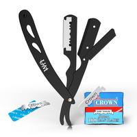 UM Supplies Razor + 100 BLADES | Professional Straight Edge Barber Shaving Razor | Cut Throat Shavette
