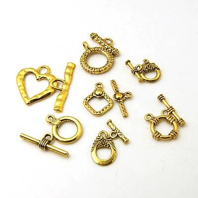 Mixed Tibetan Style Toggle Clasps