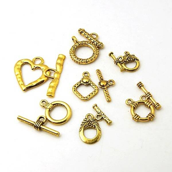 Mixed Tibetan Style Toggle Clasps