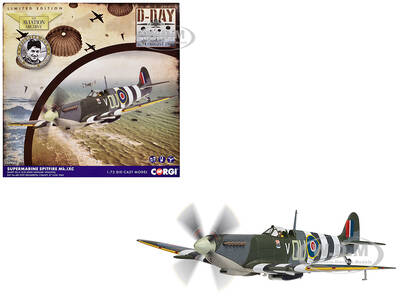 Supermarine Spitfire MkIXe Fighter Aircraft ML407 Sq Ldr John Johnnie Houlton No.485 Sqn Chailey (1944) British Royal Air For...