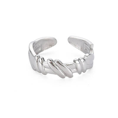 Non-Tarnish 304 Stainless Steel Empaistic Open Cuff Rings