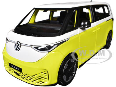 2023 Volkswagen ID. Buzz Van Yellow and White Special Edition Series 1/24 Diecast Model Car by Maisto
