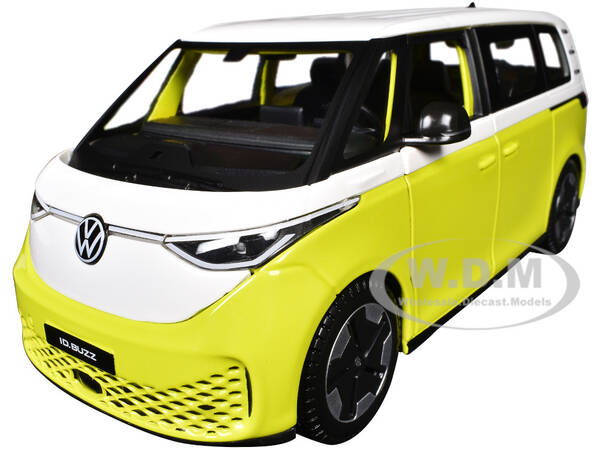 2023 Volkswagen ID. Buzz Van Yellow and White Special Edition Series 1/24 Diecast Model Car by Maisto
