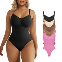 SHAPERX Seamless Bodysuit Tummy Control Shapewear Thong Style Women's Sculpting Snatched Body Suit Womenswear Tops Comfort Me...