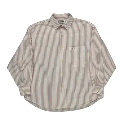 Guess Striped Shirt - Small White Cotton