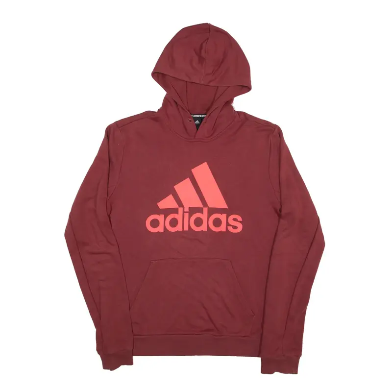 ADIDAS Hoodie Red Pullover Mens M