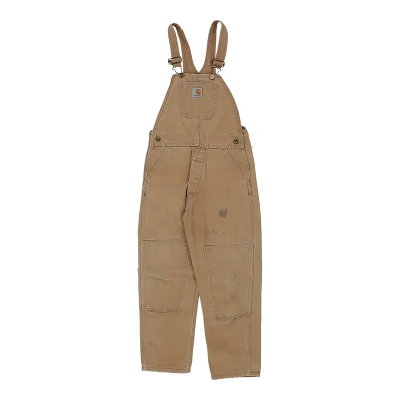 Age 8 Carhartt Double Knee Dungarees - 22W 21L Beige Cotton