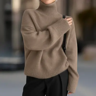Vail Luxe Ultra Cozy Cashmere Blend Turtleneck Women's Sweater